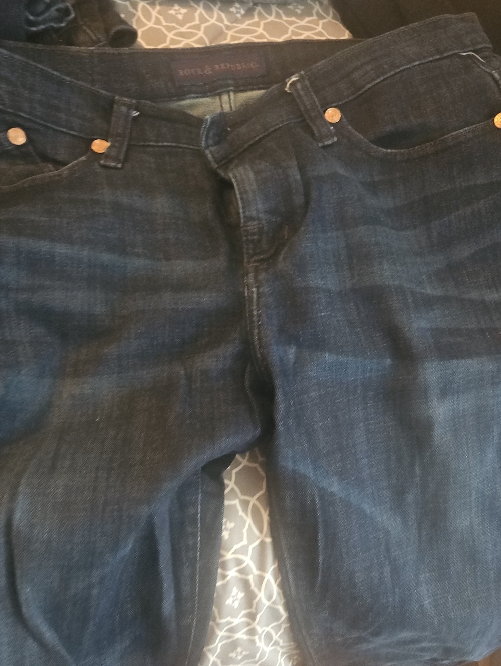 Rock & Republic Indigo Blue Slim Bootcut Jeans
